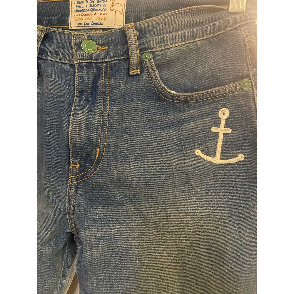 Free People X Sandrine Rose- Medium Blue jeans size 24 - Picture 3 of 4